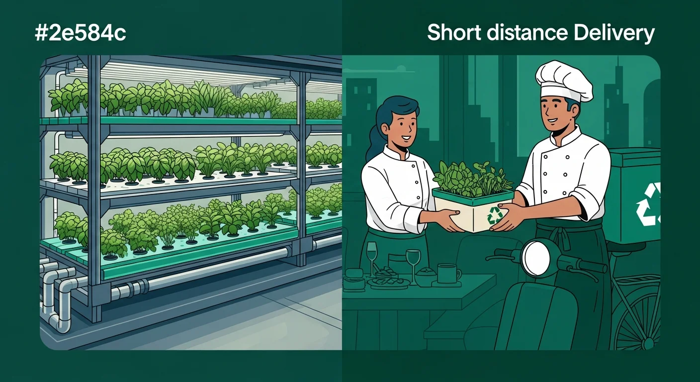フードマイルと地産地消：室内栽培が輸送CO2を削減する仕組み