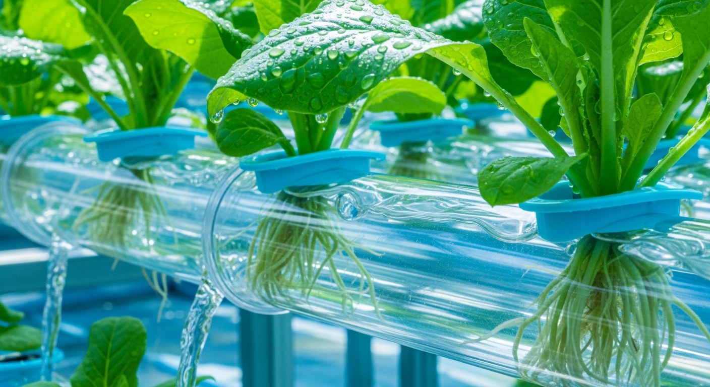水耕栽培が解決する水資源問題：土耕比80%削減の可能性