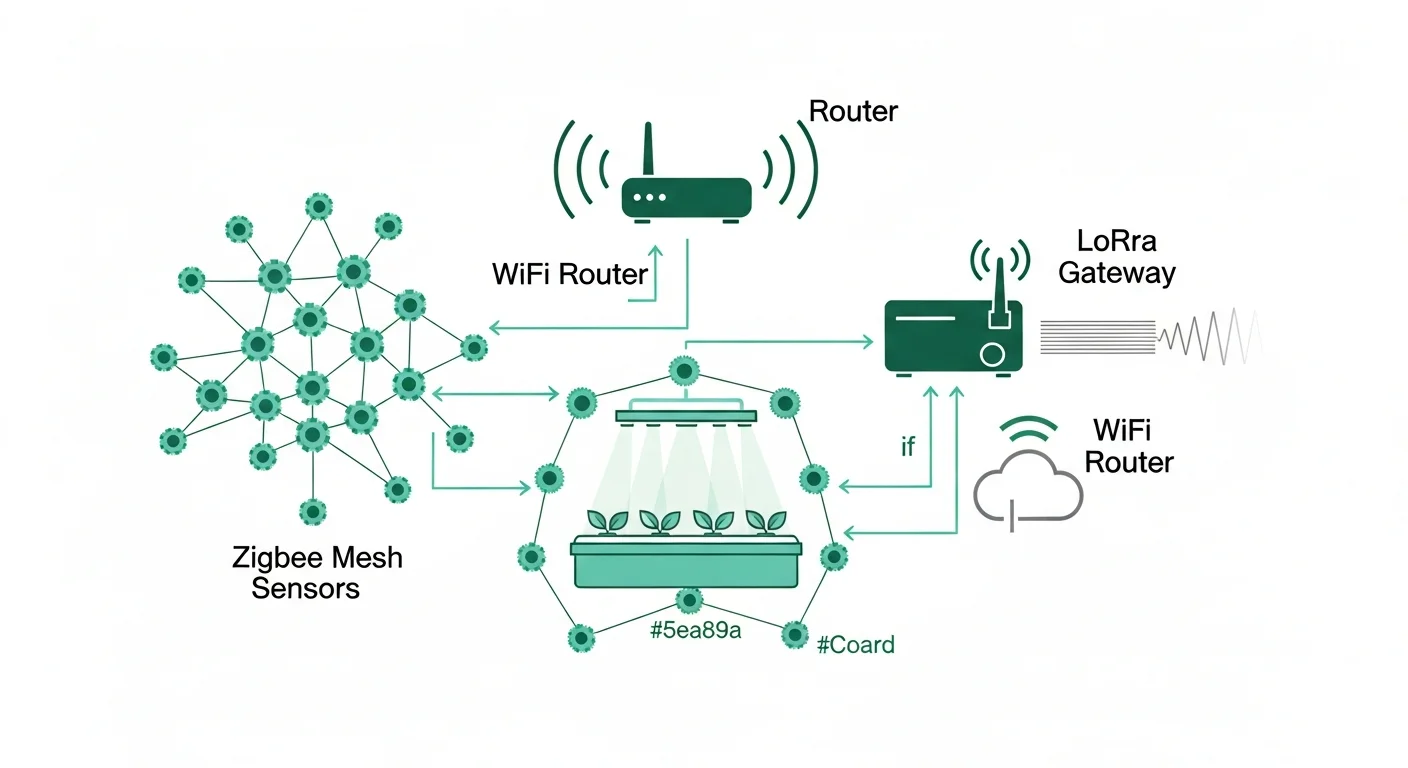 Zigbee vs WiFi vs LoRa：農業IoTに最適な無線通信プロトコルの選び方
