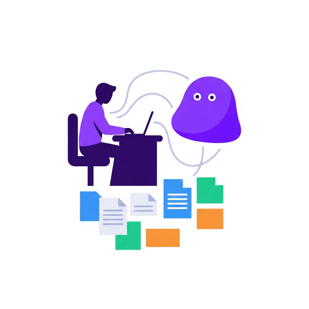 AI支援事業を表すイラスト