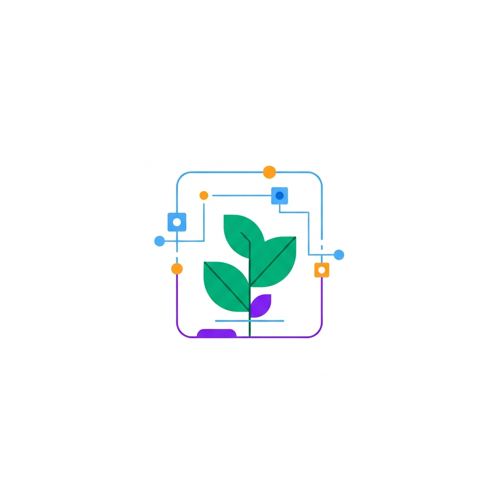 IoT水耕栽培事業を表すイラスト